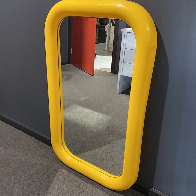 MIRROR, 1970s Yellow 88 x 52cm